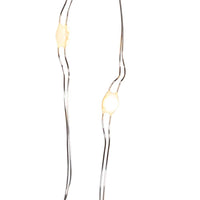 16.3' Battery Operated 50L Multifunction Warm White Superbright LED Silver Wire Light Set + Remote In PDQ