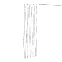16.3' Battery Operated 50L Warm White Superbright LED Green Wire Light Set In PDQ