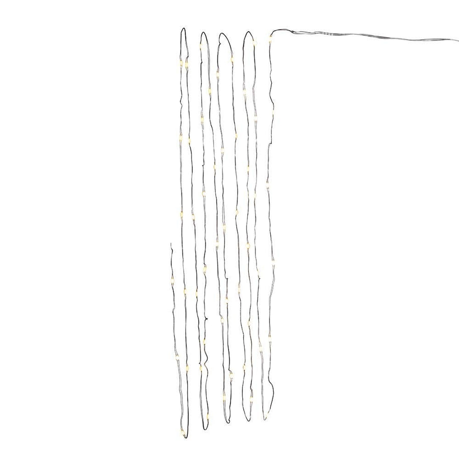16.3' Battery Operated 50L Warm White Superbright LED Green Wire Light Set In PDQ