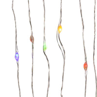 33' Battery Operated 100L Multifunction Dual Color (Warm White & Multicolor) Superbright LED Silver Wire Light Set + Remote In PDQ