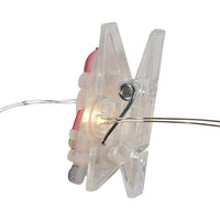 7' Battery Operated 15L Santa, Snowman & Christmas Tree Fairy Clip Lights In PDQ