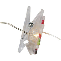 7' Battery Operated 15L Santa, Snowman & Christmas Tree Fairy Clip Lights In PDQ
