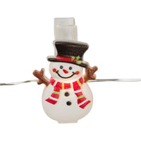 7' Battery Operated 15L Santa, Snowman & Christmas Tree Fairy Clip Lights In PDQ