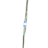 8' Battery Operated 25L Cool White Fairy LED Green Wire Light Set In PDQ