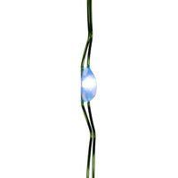 16.3' Battery Operated 50L Cool White Soft Twinkle Fairy LED Green Wire Light Set In PDQ
