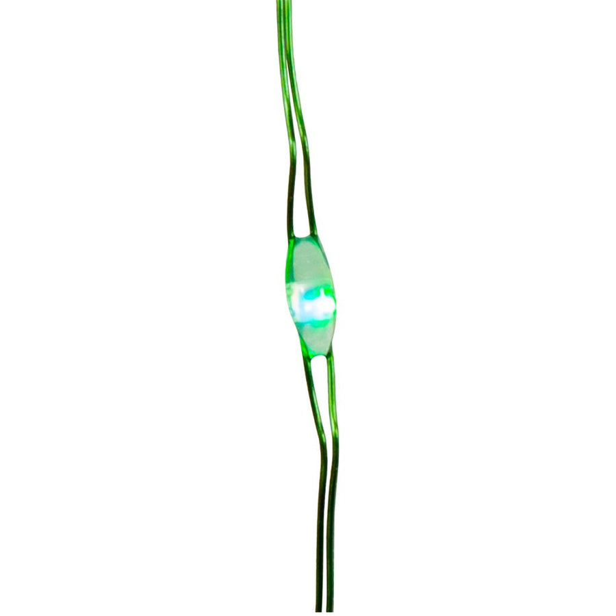 16.3' Battery Operated 50L Color Changing RGB Fairy LED Green Wire Light Set In PDQ