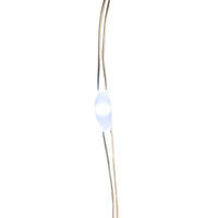 16.3' Battery Operated 50L Cool White Soft Twinkle Fairy LED Silver Wire Light Set In PDQ