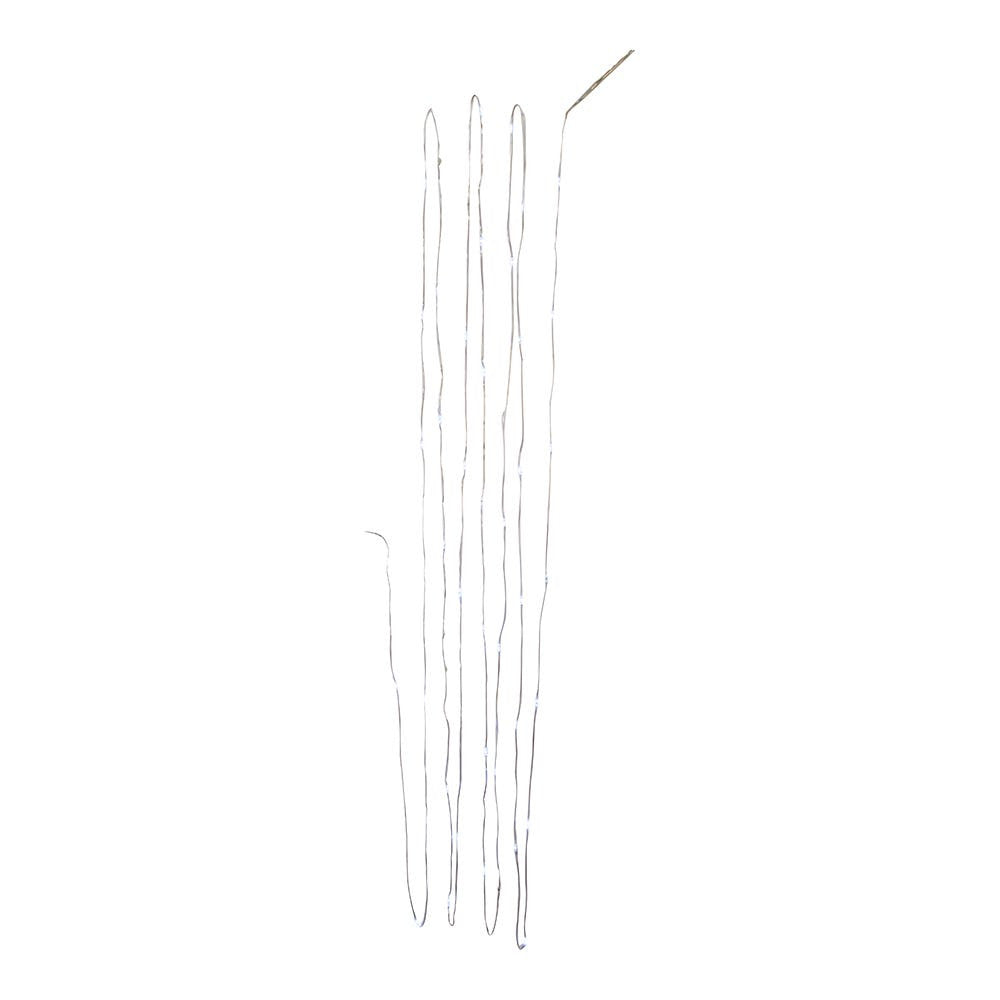 16.3' Battery Operated 50L Cool White Soft Twinkle Fairy LED Silver Wire Light Set In PDQ