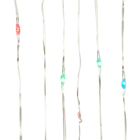 16.3' Battery Operated 50L Color Changing RGB Fairy LED Silver Wire Light Set In PDQ