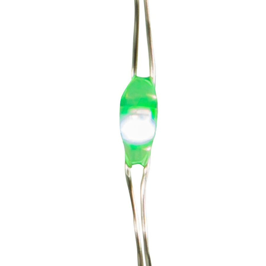 16.3' Battery Operated 50L Color Changing RGB Fairy LED Silver Wire Light Set In PDQ
