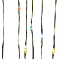 33' Battery Operated 100L Multicolor Fairy LED Green Wire Light Set In PDQ