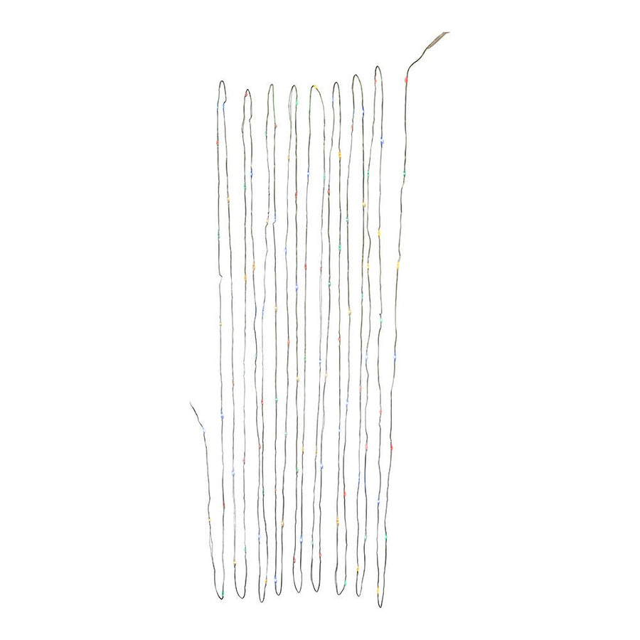 33' Battery Operated 100L Multicolor Fairy LED Green Wire Light Set In PDQ