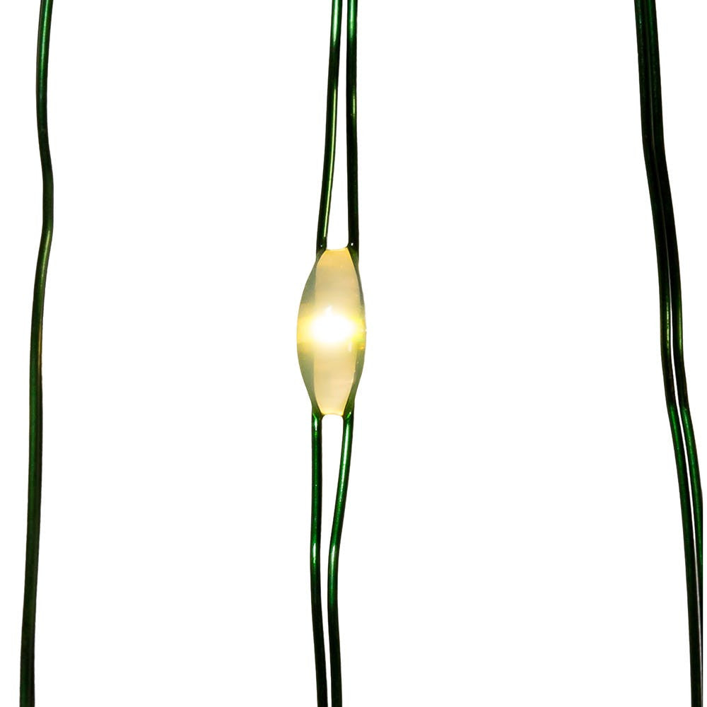 33' Battery Operated 100L Warm White Fairy LED Green Wire Light Set In PDQ