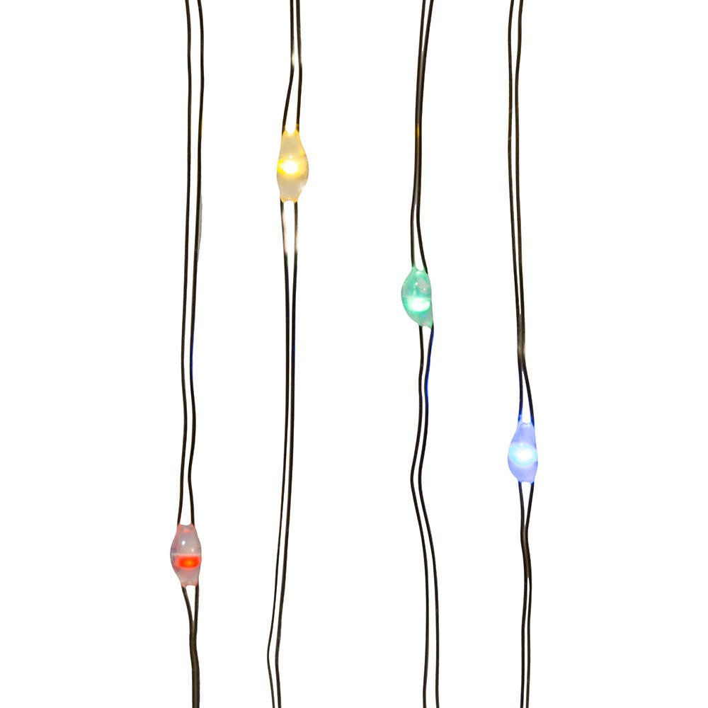 33' Battery Operated 100L Multicolor Fairy LED Silver Wire Light Set In PDQ