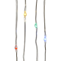 33' Battery Operated 100L Multicolor Fairy LED Silver Wire Light Set In PDQ