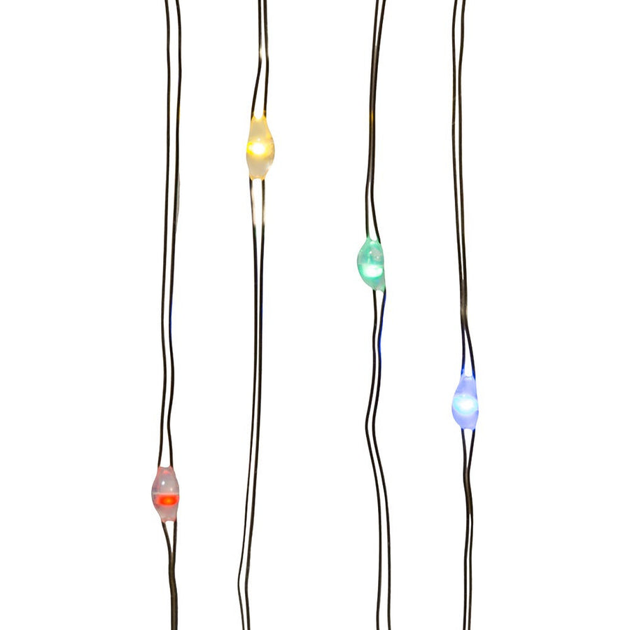 33' Battery Operated 100L Multicolor Fairy LED Silver Wire Light Set In PDQ