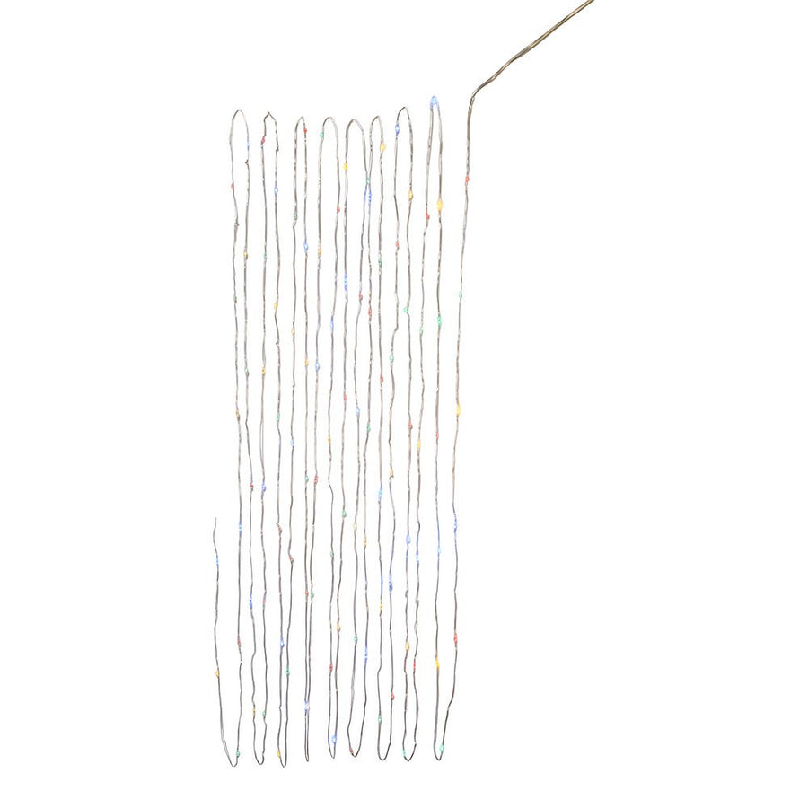 33' Battery Operated 100L Multicolor Fairy LED Silver Wire Light Set In PDQ