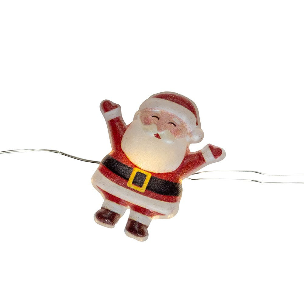 7' Battery Operated 15L Warm White Fairy LED Santa, Snowman & Truck Lights In PDQ