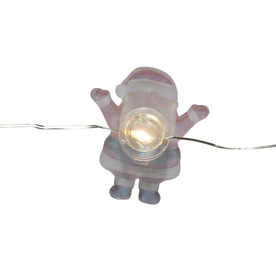7' Battery Operated 15L Warm White Fairy LED Santa, Snowman & Truck Lights In PDQ