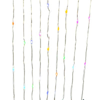 16.4' Battery Operated 50L Multifunction RGB Fairy LED Silver Wire Light Set + Remote In PDQ