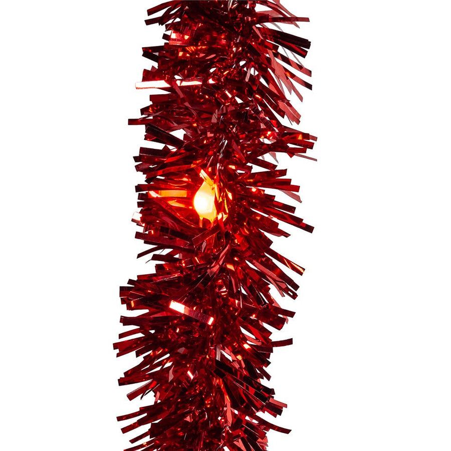 6.3' Battery Operated 20L Red & Gold Superbright LED Tinsel Garland In PDQ