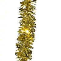 6.3' Battery Operated 20L Red & Gold Superbright LED Tinsel Garland In PDQ