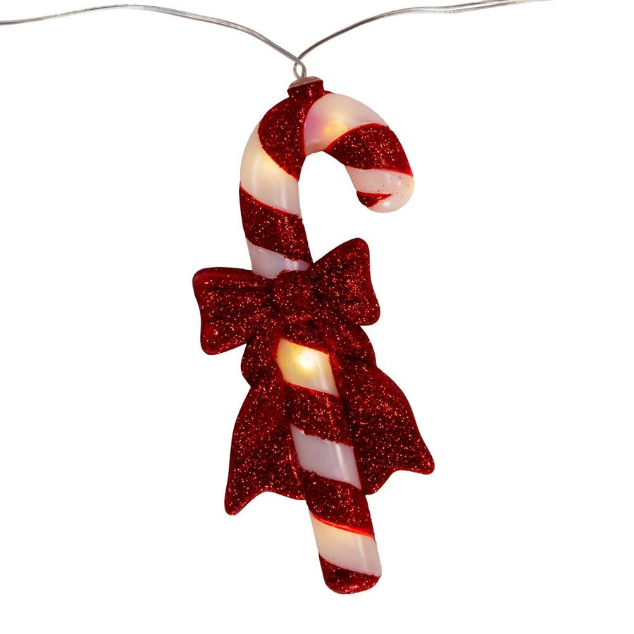 2' Battery Operated 5-Piece Candy Cane LED light Set