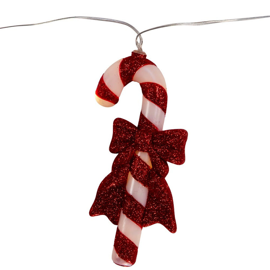 2' Battery Operated 5-Piece Candy Cane LED light Set