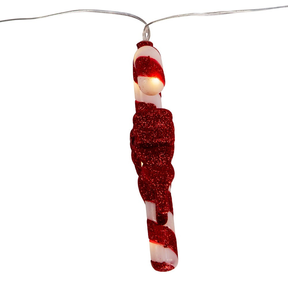 2' Battery Operated 5-Piece Candy Cane LED light Set