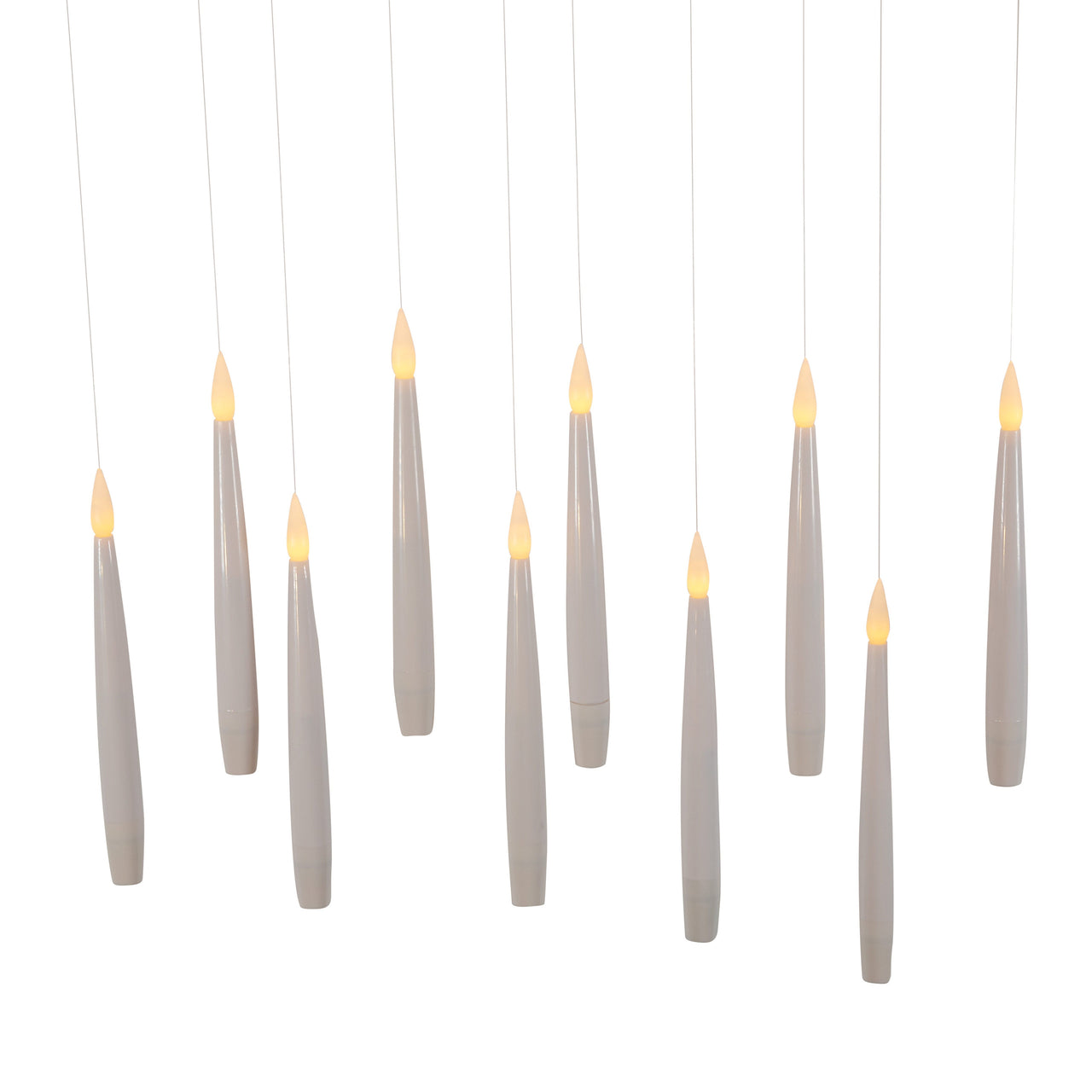 6" 10-Piece Battery-Operated Floating Candle String Ornament