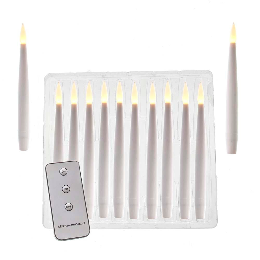6" 10-Piece Battery-Operated Floating Candle String Ornament