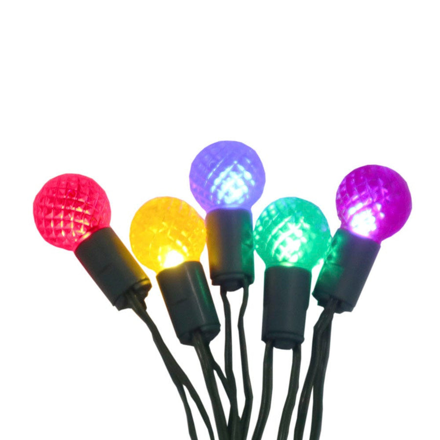 6.3' Battery Operated 20L Warm White & Multicolor Berry Bulb Fairy LED Green Wire In PDQ