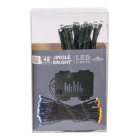 11.75' Battery Operated 48L Multicolor Multifunction LED Jingle Bright™ Light Set In PDQ