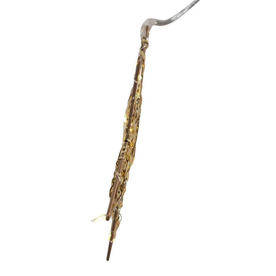 9' Battery Operated 80L Warm White Fairy LED Gold Star Light Set