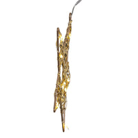 9' Battery Operated 80L Warm White Fairy LED Gold Star Light Set