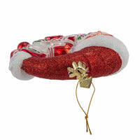 Bellissimo Glass Santa Candy Wreath Ornament