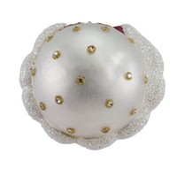 Bellissimo Glass Snowman With Top Hat Ornament