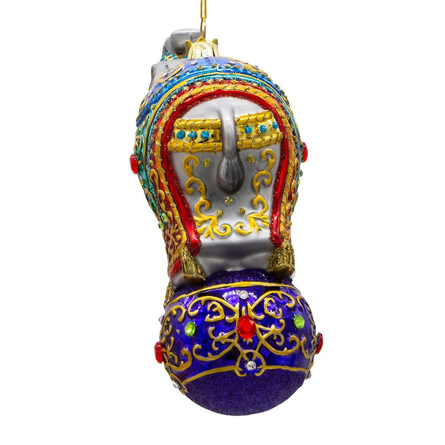 Bellissimo Glass Elephant Ornament