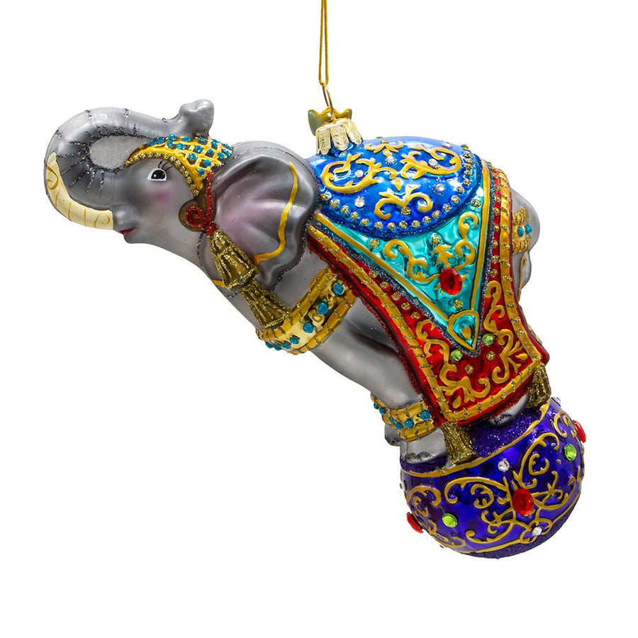 Bellissimo Glass Elephant Ornament