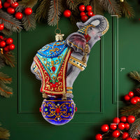 Bellissimo Glass Elephant Ornament