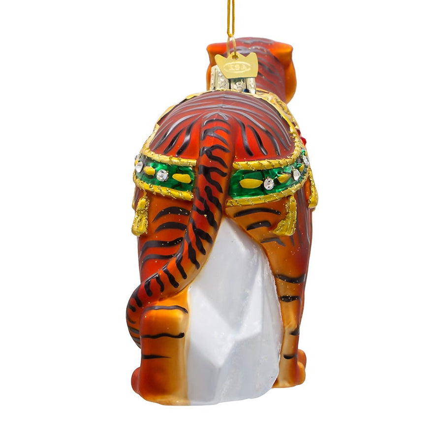 Bellissimo Glass Tiger Ornament