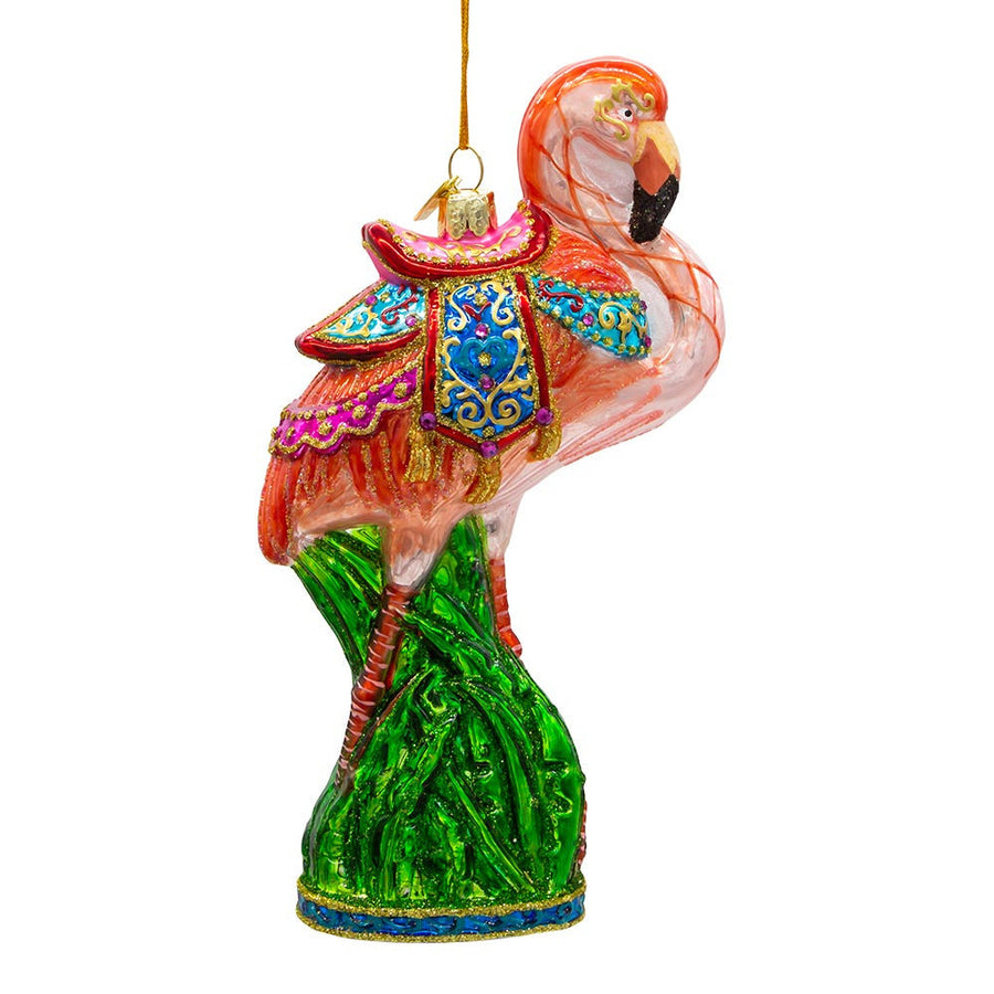 Bellissimo Glass Flamingo Ornament