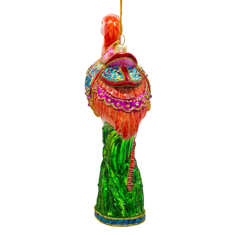 Bellissimo Glass Flamingo Ornament
