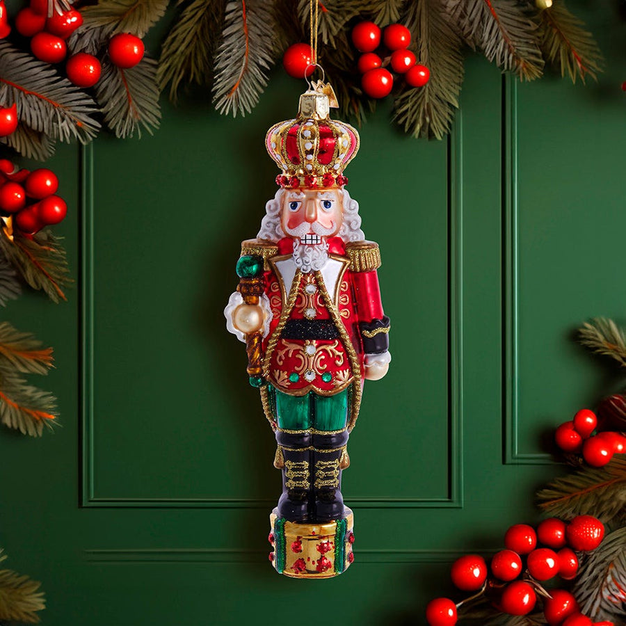 Bellissimo Glass King Nutcracker Ornament