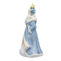 Bellissimo Glass Santa With Tree & Scene Ornament