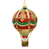 Bellissimo Glass Hot Air Balloon Ornament