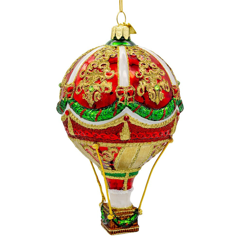 Bellissimo Glass Hot Air Balloon Ornament