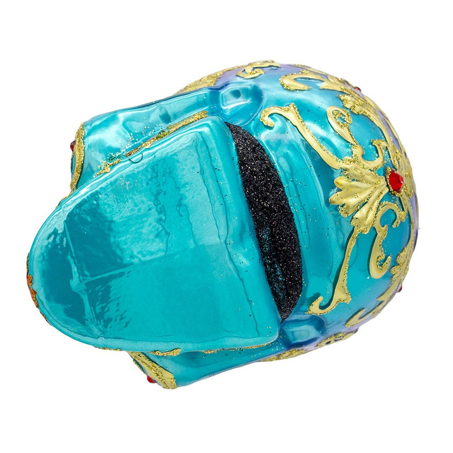 Bellissimo Glass Sugar Skull Ornament