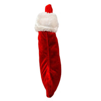 Red Velvet Stocking With White Fur Cuff