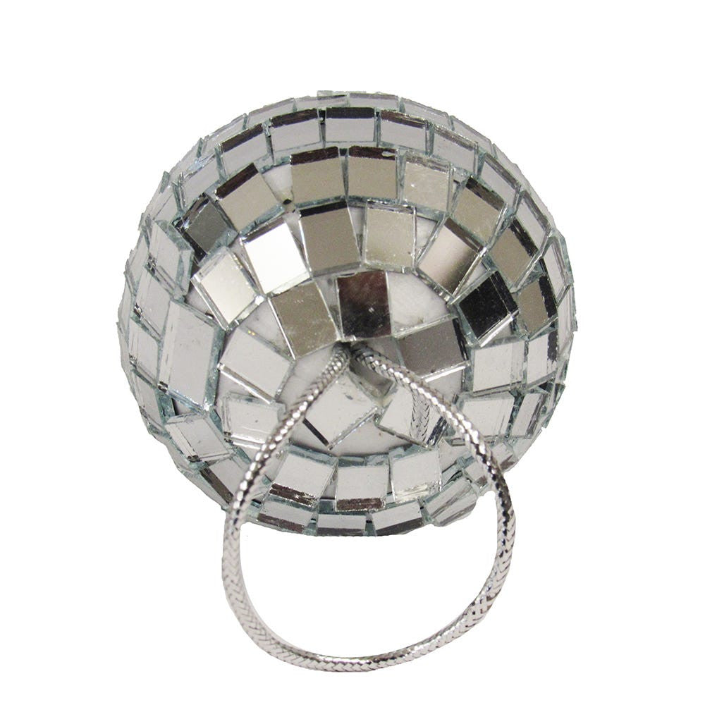 2“ Miniature Mirrored Disco Ball Glass Ornaments